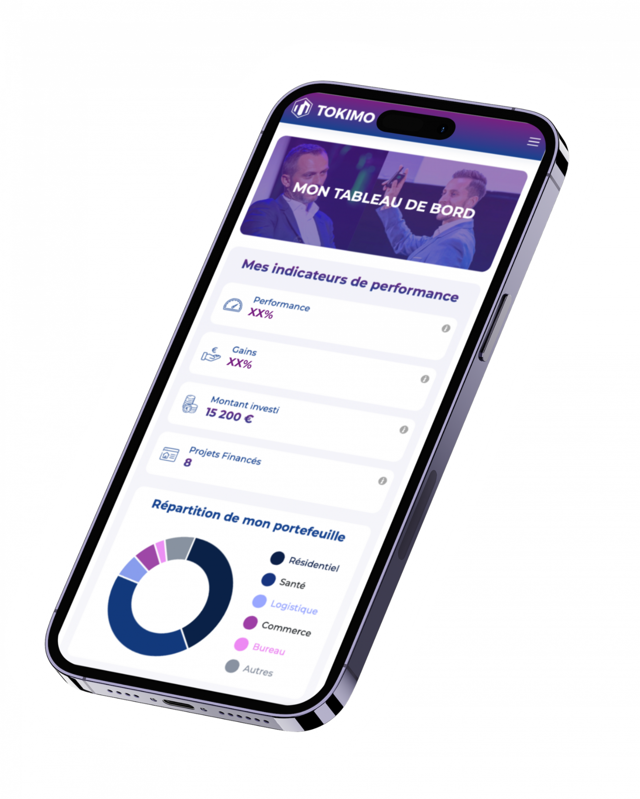 L’application Tokimo de crowdfunding immobilier sur iPhone